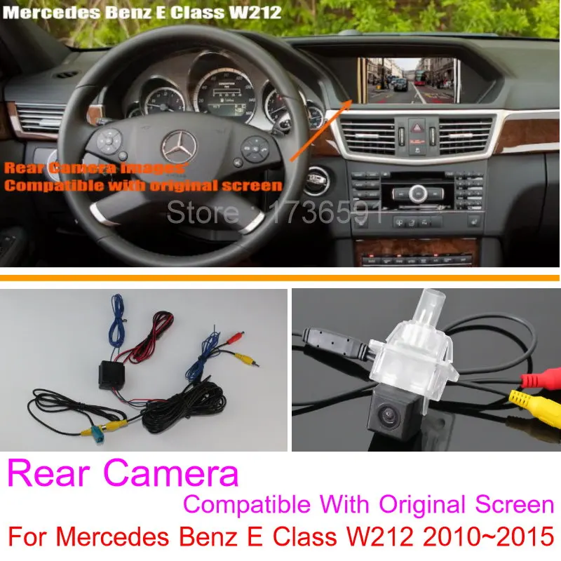 Za Mercedes Benz E Klasa W212 2010 ~ 2016 RCA i originalni zaslon Kompatibilan s stražnja kamera, Sigurnosna stražnja kamera Slika 2