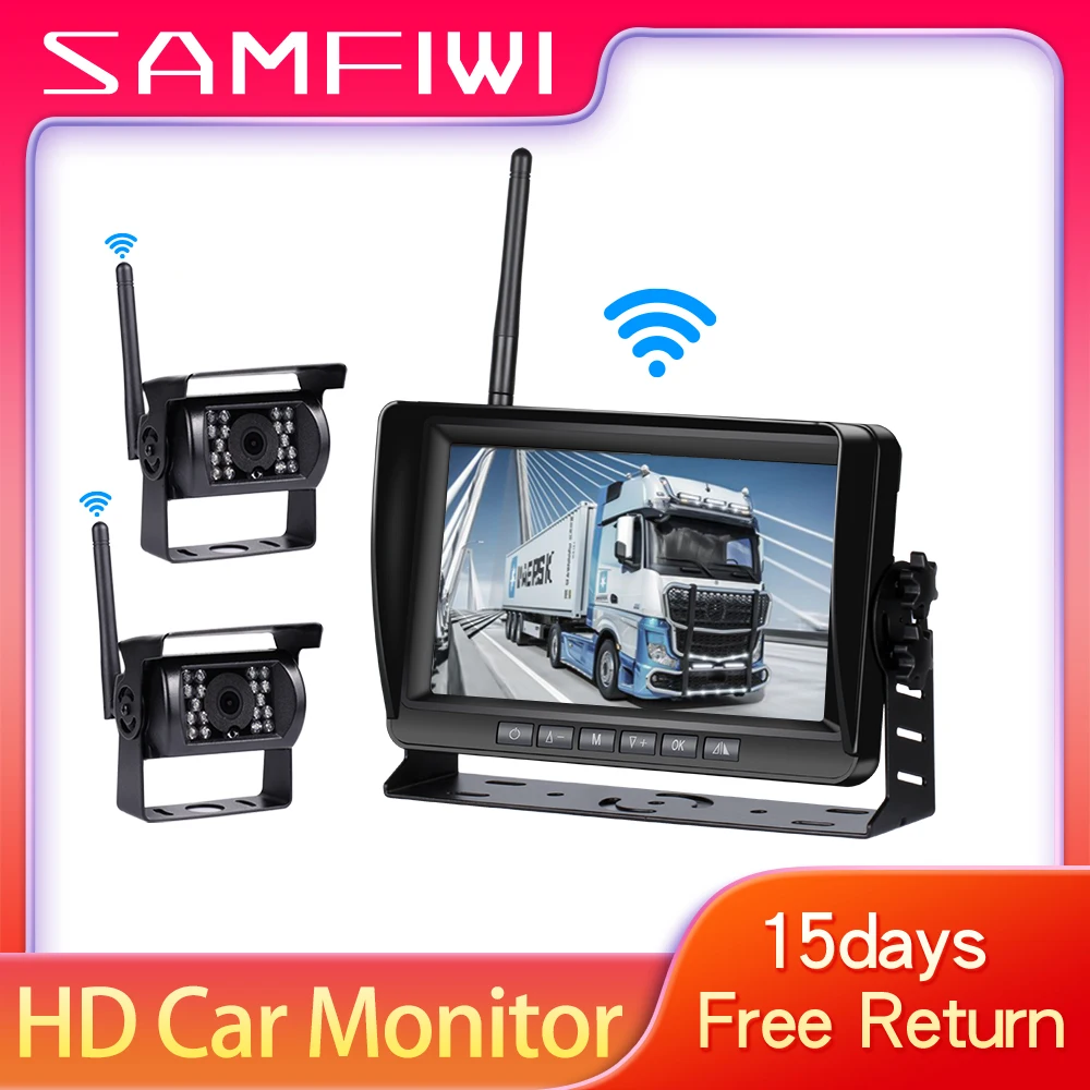 7-inčni bežični auto monitor je ekran za vožnju unazad Vozila monitori stražnja kamera zaslon za auto monitor za auto Kamion RV Slika 2