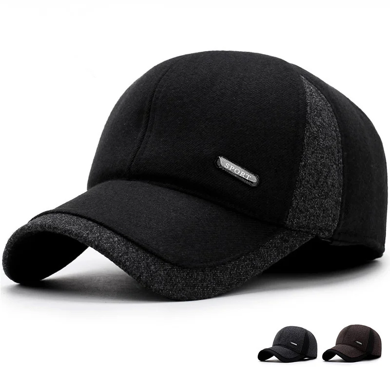 2019 novi modni zimska kapa srednje dobi, toplu kapu, muške casual zimska kapa sa slušalicama, sportske muške kape Slika 4