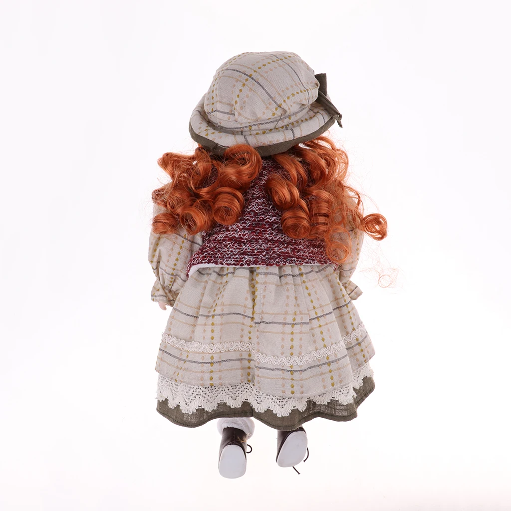 40 cm Porculan Lutka Victorian Dama u Haljini Haljina Ljudi Figurica Starinski Kuća Lutaka Minijaturni Slika 1