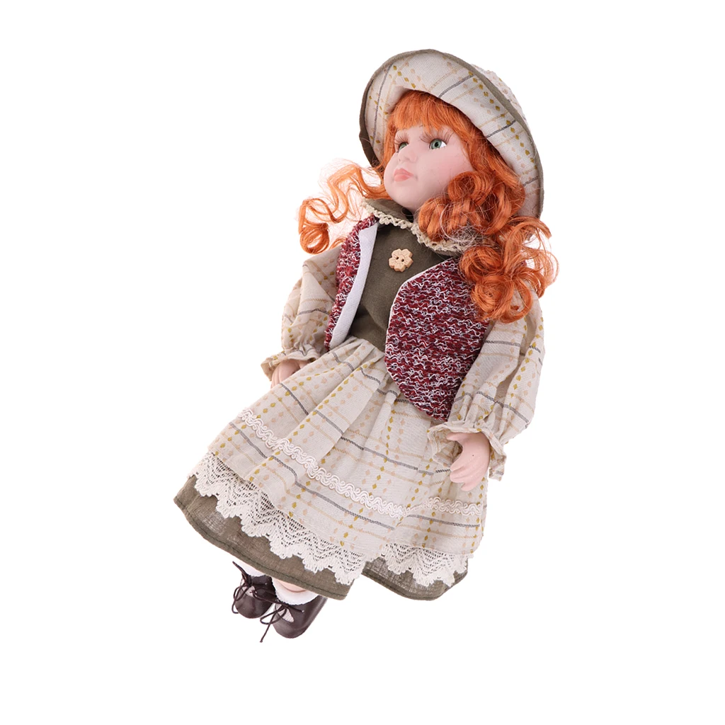 40 cm Porculan Lutka Victorian Dama u Haljini Haljina Ljudi Figurica Starinski Kuća Lutaka Minijaturni Slika 3