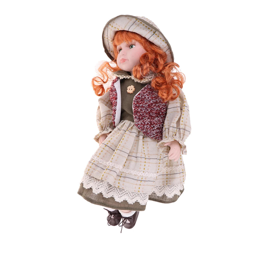 40 cm Porculan Lutka Victorian Dama u Haljini Haljina Ljudi Figurica Starinski Kuća Lutaka Minijaturni Slika 4