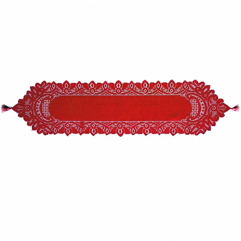 Komplet od 1 predmet, Božićno cvjetne čipke crvena хлопковая lanena tkanina s cvjetnim uzorkom i кисточками, ukras za domaće kuhinje 33x180 cm, klupa pjesma 2022 Slika 3