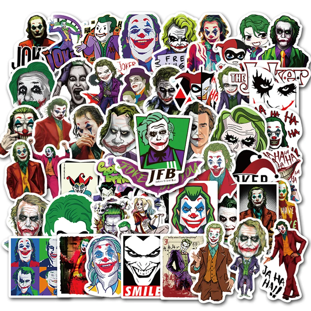 50 kom. Vodootporan Cool Film Joker Klaun Grafiti Naljepnice Skateboard Kofer i Gitara Motocikl PVC Naljepnica Roba Za ručni rad Slika 3