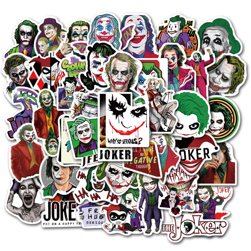 50 kom. Vodootporan Cool Film Joker Klaun Grafiti Naljepnice Skateboard Kofer i Gitara Motocikl PVC Naljepnica Roba Za ručni rad Slika 4