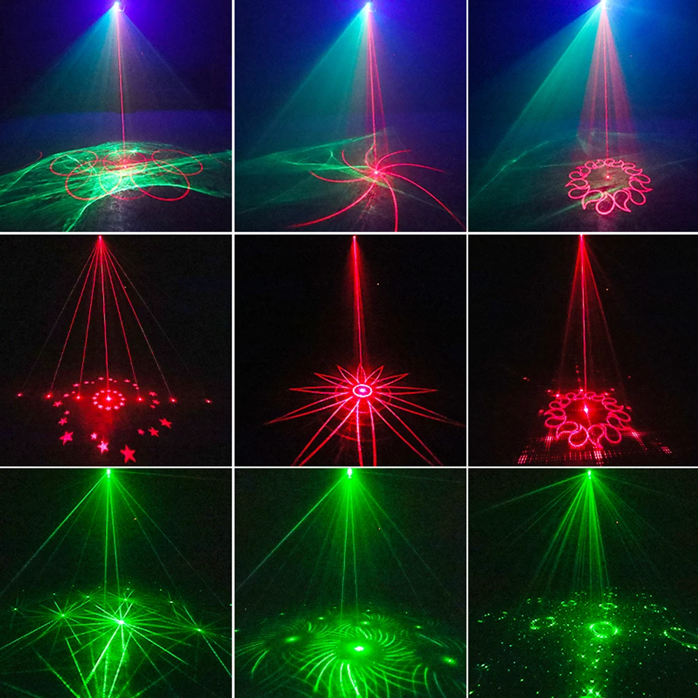 Mini-Disco DJ Laserski Svetlosni Projektor Scenic Laserski Svetlosni Стробоскоп Zvuk Aktiviran Rave-Projektor Northern Lights Blagdanska Lampa Za Zurke Slika 3