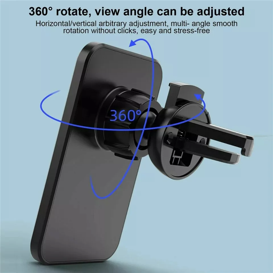 30 W QI Magnetsko Bežični Punjač za iPhone 14 pro max mini 13 12 Pribor 360 Okretanje oduška Auto Držač Telefona Brzo Punjenje Slika 2