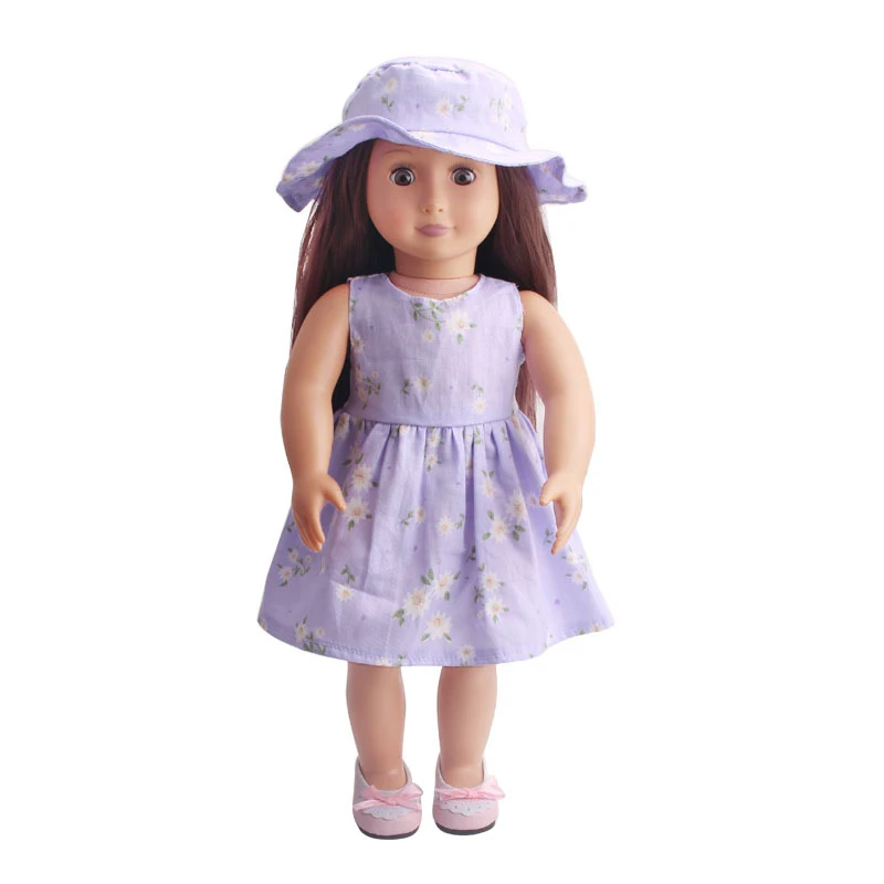 Lutkarska odjeća odgovara za djevojke rastom od 45 cm, pribor za lutke, moderan haljinu s po cijeloj površini Slika 5