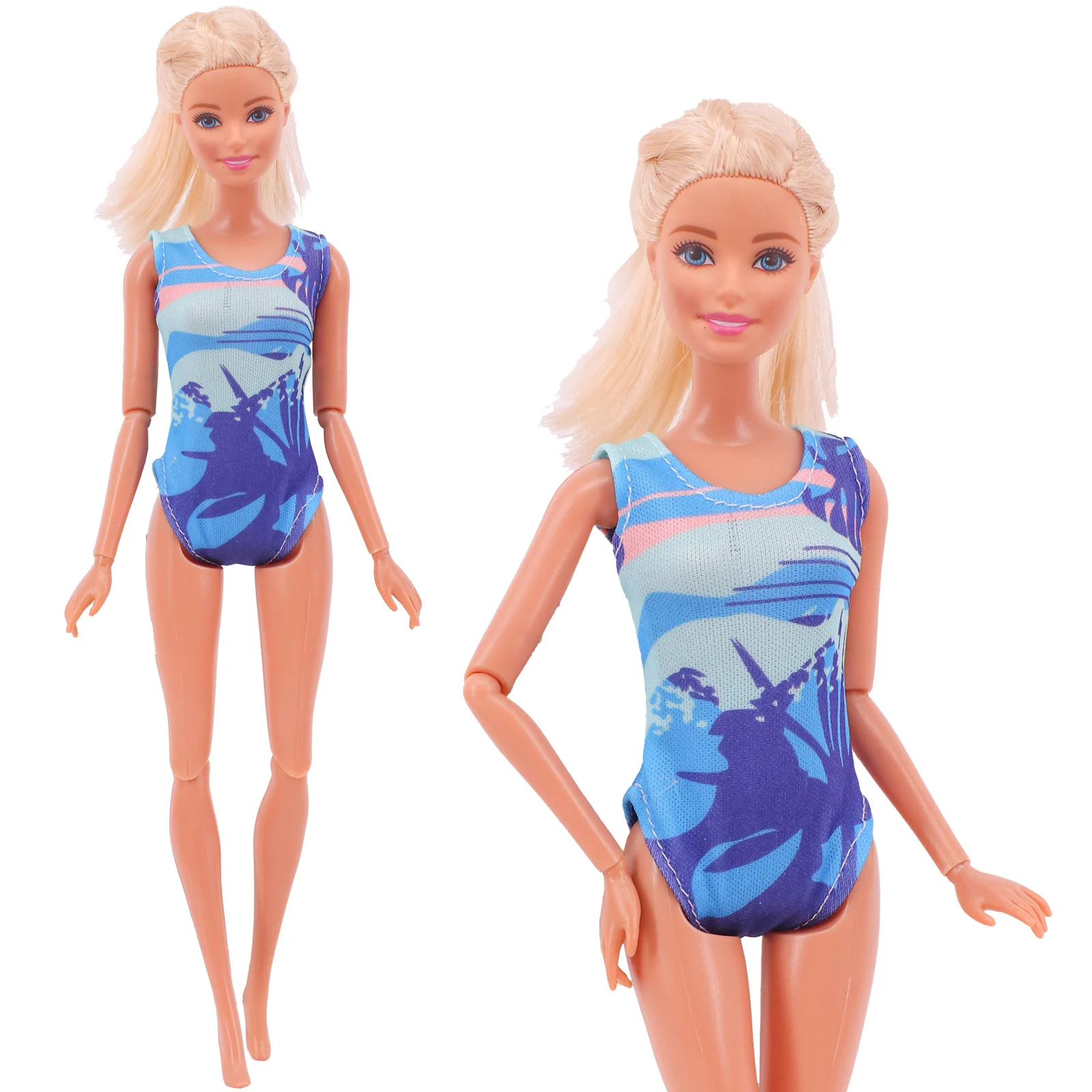 Odjeća Za lutke Barbie, Godina kupaći Kostim Bkni + Prsten Za kupanje, Jednodijelni kostim, Pogodan Za Lutke 11,8 cm, Casual Odjeća, Besplatna cipele, Dar Slika 0
