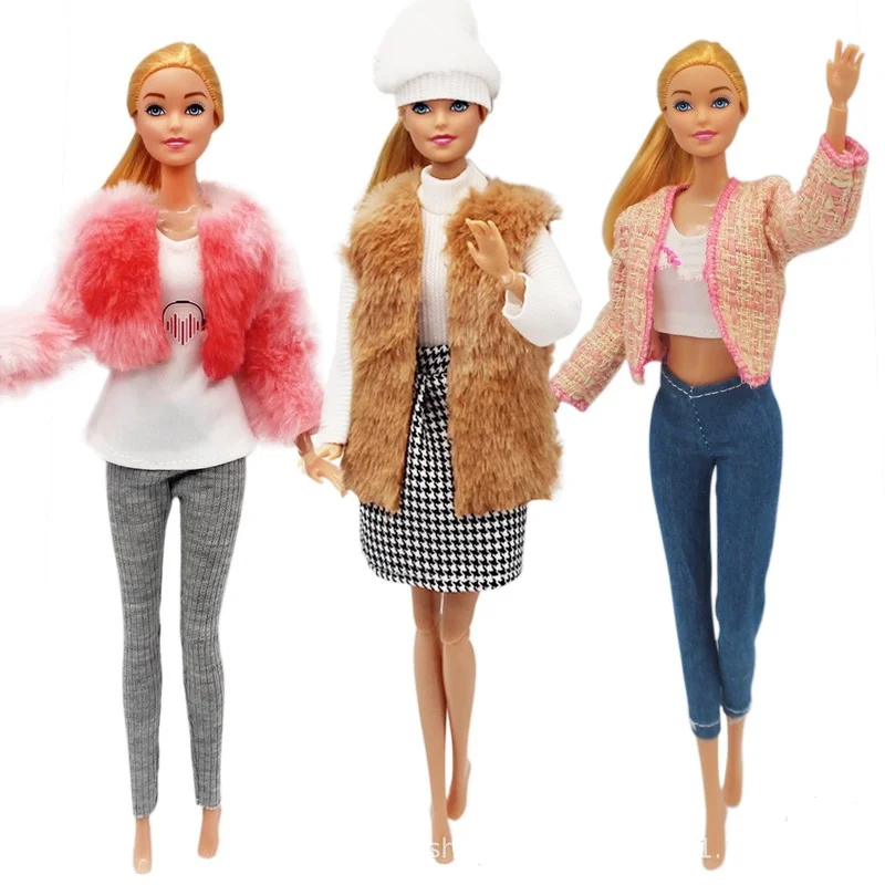 1 Set 1/6 Lutkarske Hlače Odjeća Večernja Haljina i Pribor za Lutke Trendy i Casual Odijelo Odjeću za Barbie Lutke 30 cm Slika 4