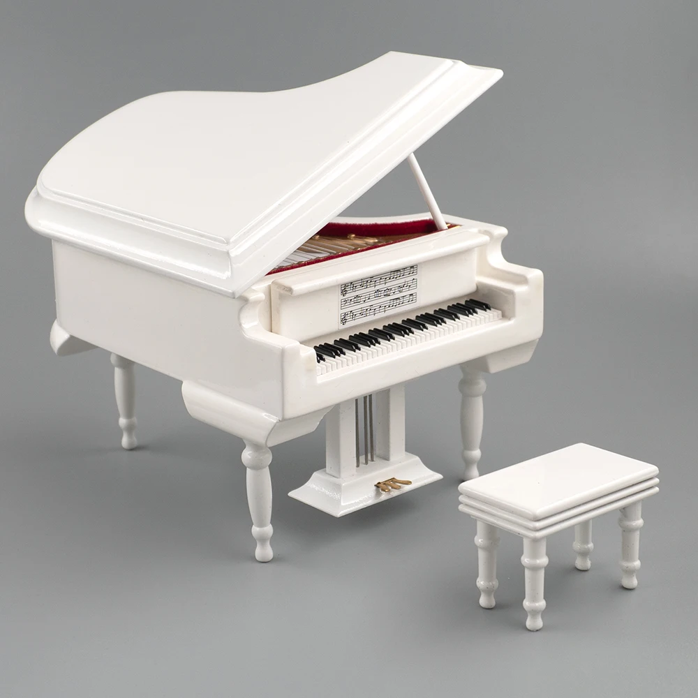 Minijaturni Model Klavira sa Табуреткой Mini Glazbeni Instrument 1/12 lutkine 1/6 Figurica Pribor bjd 1/8 1/10 1/14 Slika 1