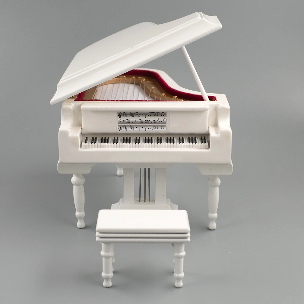 Minijaturni Model Klavira sa Табуреткой Mini Glazbeni Instrument 1/12 lutkine 1/6 Figurica Pribor bjd 1/8 1/10 1/14 Slika 2