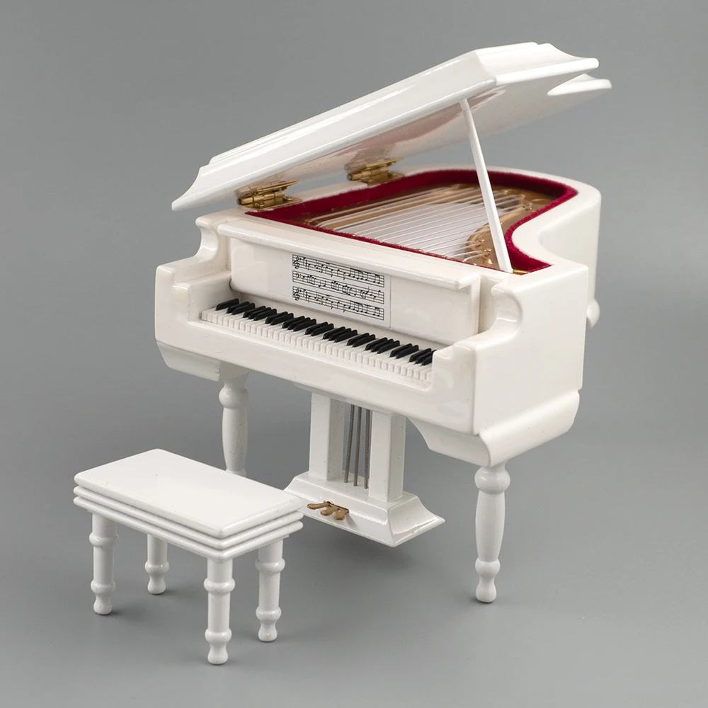 Minijaturni Model Klavira sa Табуреткой Mini Glazbeni Instrument 1/12 lutkine 1/6 Figurica Pribor bjd 1/8 1/10 1/14 Slika 3