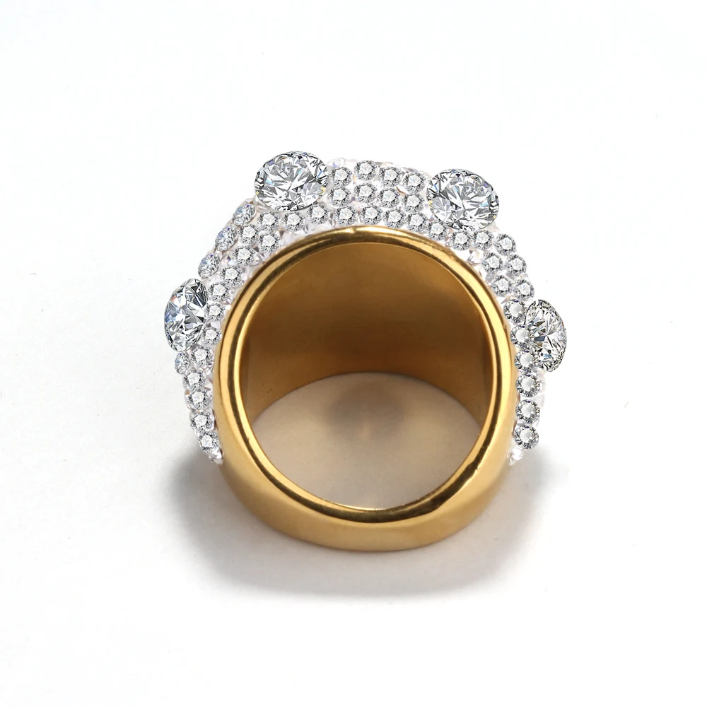 Prozirni Modni Angažman Prstenje Od Austrijskog Kristala Za Žene, Visoka Kvaliteta Zlatna Ploča, Pribor Od Nehrđajućeg Čelika, Prsten, Nakit Slika 3