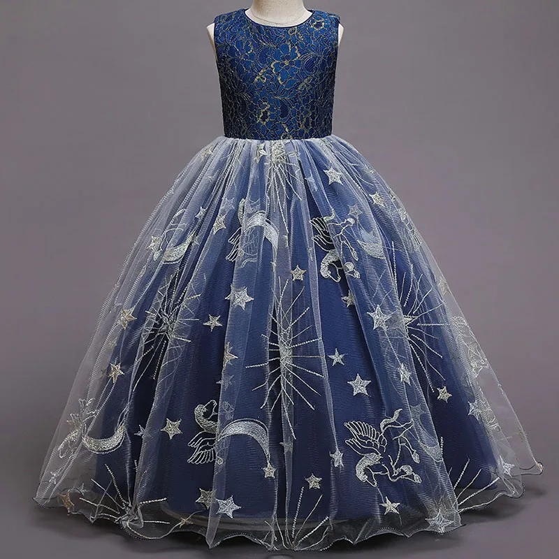Dječja Dugu vjenčanicu princeze od paperjast mrežaste tkanine u Europi i SAD-u, dječje odjeće, kostimi su sa po cijeloj površini za djevojčice Slika 1