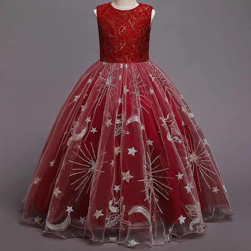 Dječja Dugu vjenčanicu princeze od paperjast mrežaste tkanine u Europi i SAD-u, dječje odjeće, kostimi su sa po cijeloj površini za djevojčice Slika 3