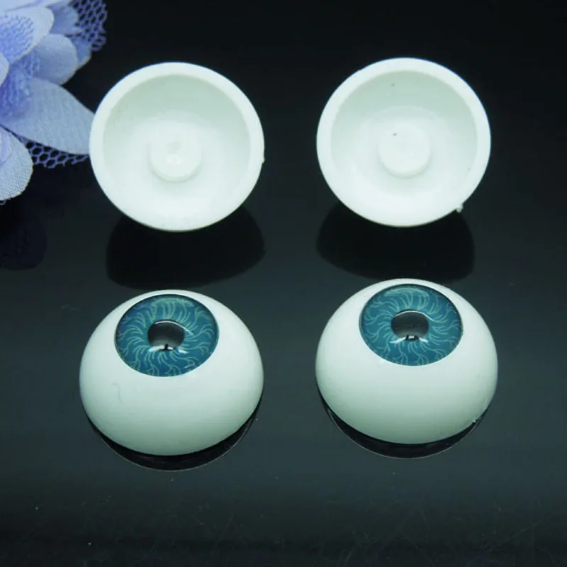 20шт (10 parova) Polukružna Plastične Lutke Oči Plave boje BJD EYES, Lutka Dollfie Eyes zjenice 20 mm EA128 Slika 1