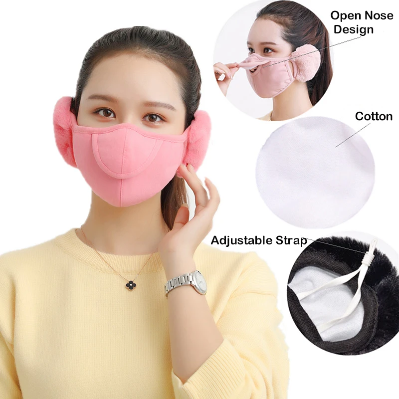 Prozračna Maska Open Nos, Ulica Toplo Zaštitne Maske Od Hladnoće, Biciklističke Prašinu Slušalice Za Zaštitu Ušiju, Modni Slušalice Unisex Slika 0