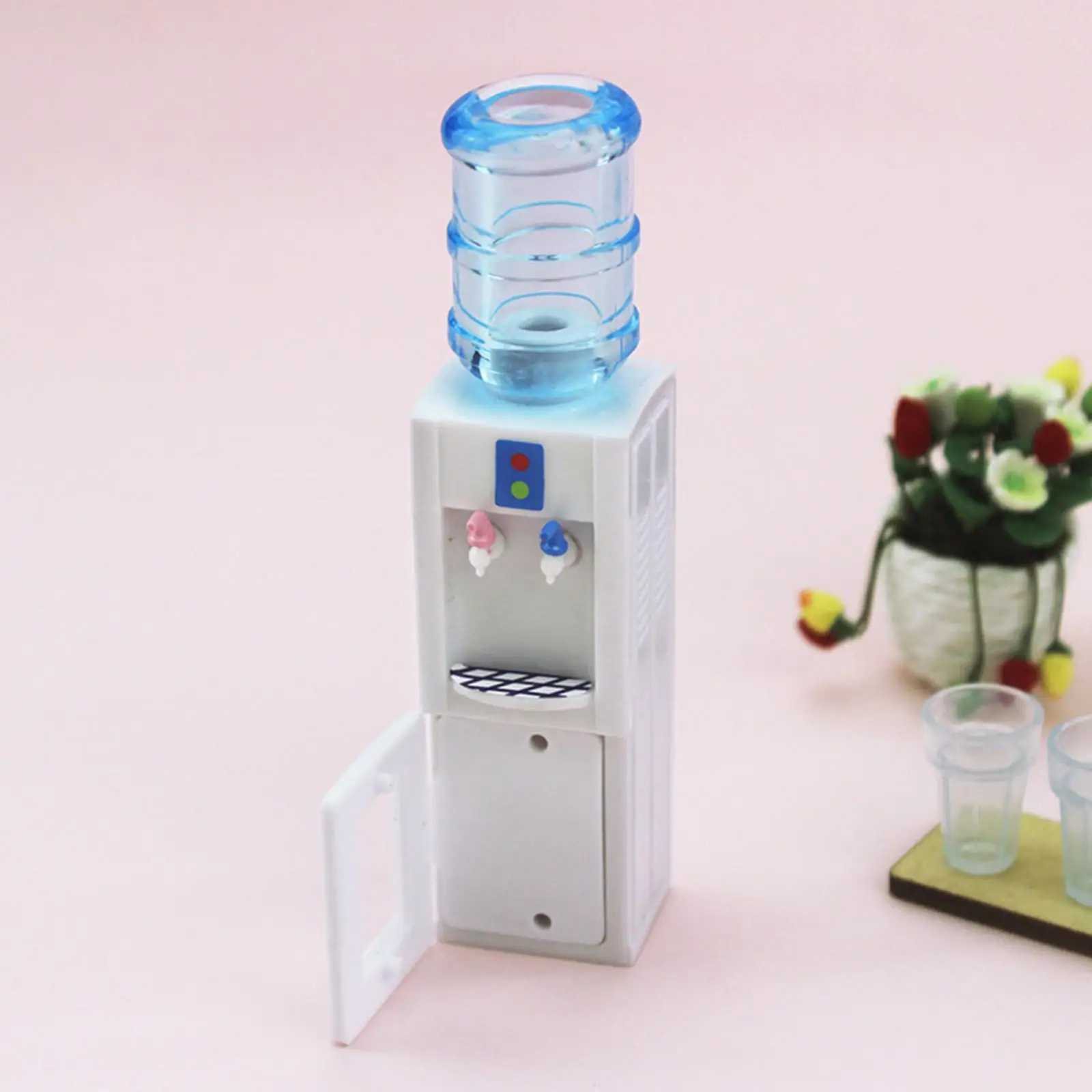 Model Hladnjaka Vode Distributer vode dollhouse 1/12 mali za Uređenje Kuhinje Živi sobe Slika 3