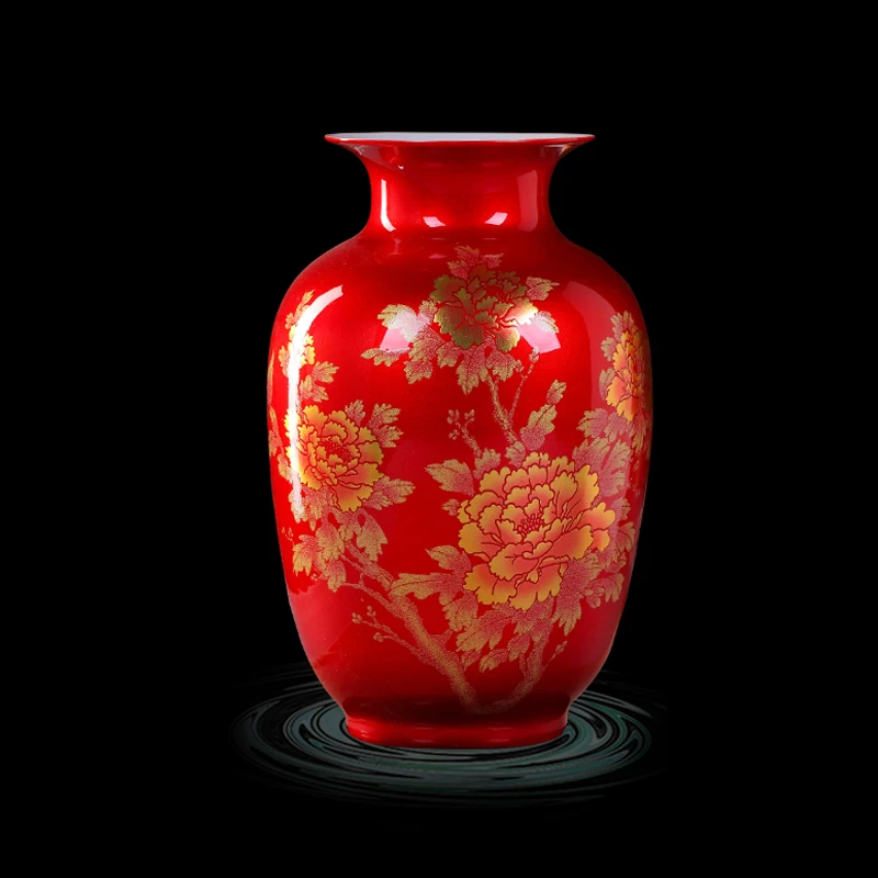 Creative vaza za jabuke Цзиндэчжэнь keramičke crvena vaza osnovna dnevni boravak novi kineski moderne минималистичные ukras porculan ukras Slika 3