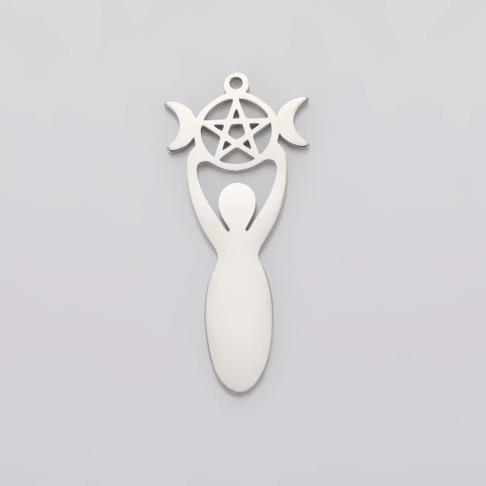 Moj Oblik 5 kom. Božica Star Mesec Privjesak Maskote Amulet-Amajlija Od Nehrđajućeg Čelika Berba Vjerski Nakit Ogrlica Pribor Slika 0