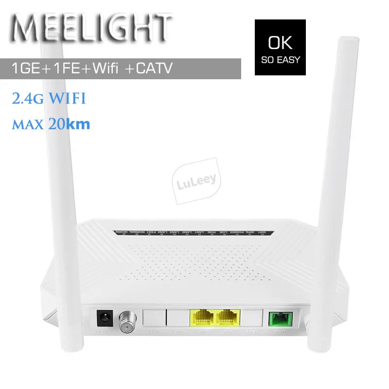 2,4 g XPON GPON ONU 1GE + 1FE + WiFi + CATV fiber-optički SC / APC 20 km Kompatibilan sa OLT ONT ZTE Slika 0