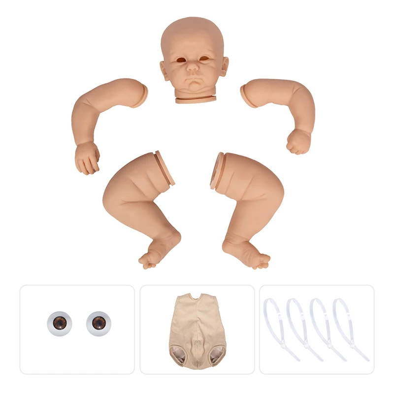 Novi Dolazak Connolly Reborn Doll Kit Real Touch 22 Inča Uncolored Novorođene Silikonska Lutka Rezervni Dijelovi I Pribor Slika 1