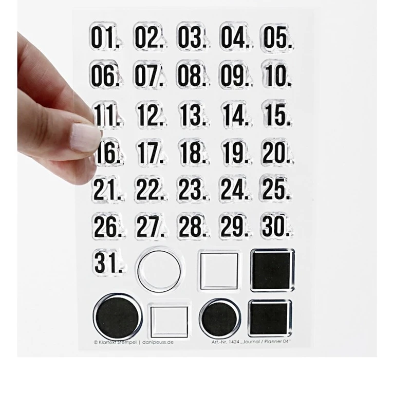 2021 Novi Njemački Kalendar raspored Prozirni Prozirni Silikon Otisnut Pečat za DIY Scrapbooking foto Album Dekorativni Prozirni Marke Slika 0