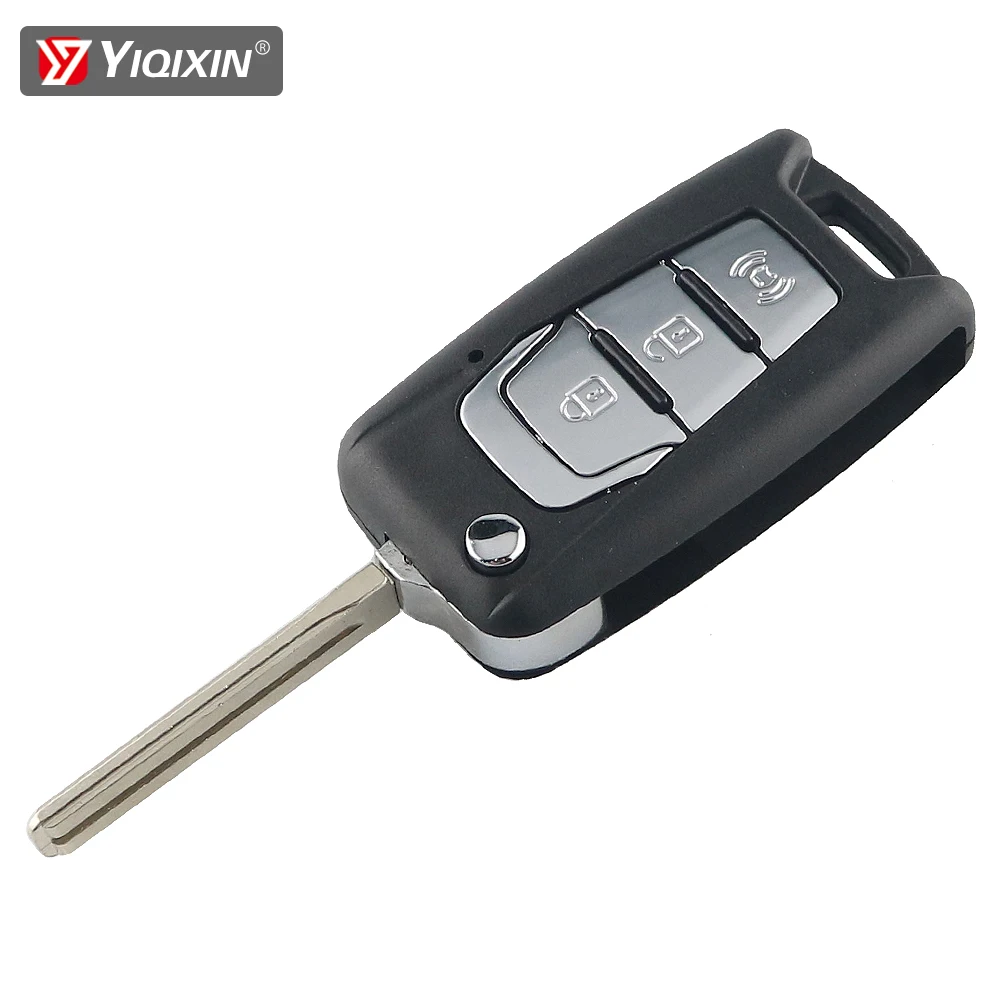 YIQIXIN 3 Tipke Smart Remote Ključeve U obliku Školjke Torbica Za Ssangyong Korando Novog Actyon C200 2016 2017 Sklopivi Flip Oštrica Slika 5