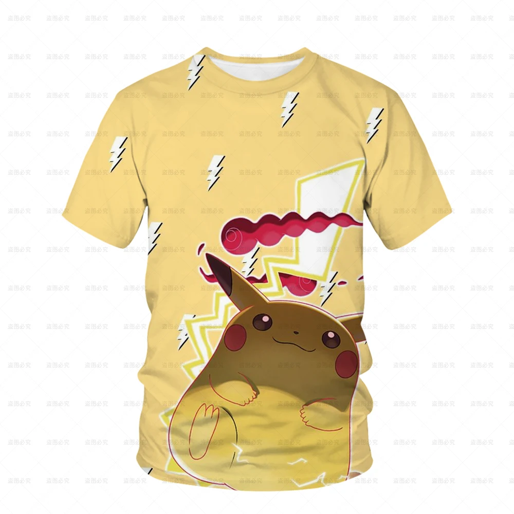 3D t-Shirt s Pokemon, Funky Majica s Likovima iz Crtića, Ulične Casual Majica u stilu hip-hop Kratkih Rukava i 3D Ispis, Dječje t-Shirt, Slatka Zabavna Majica, Majice Slika 0