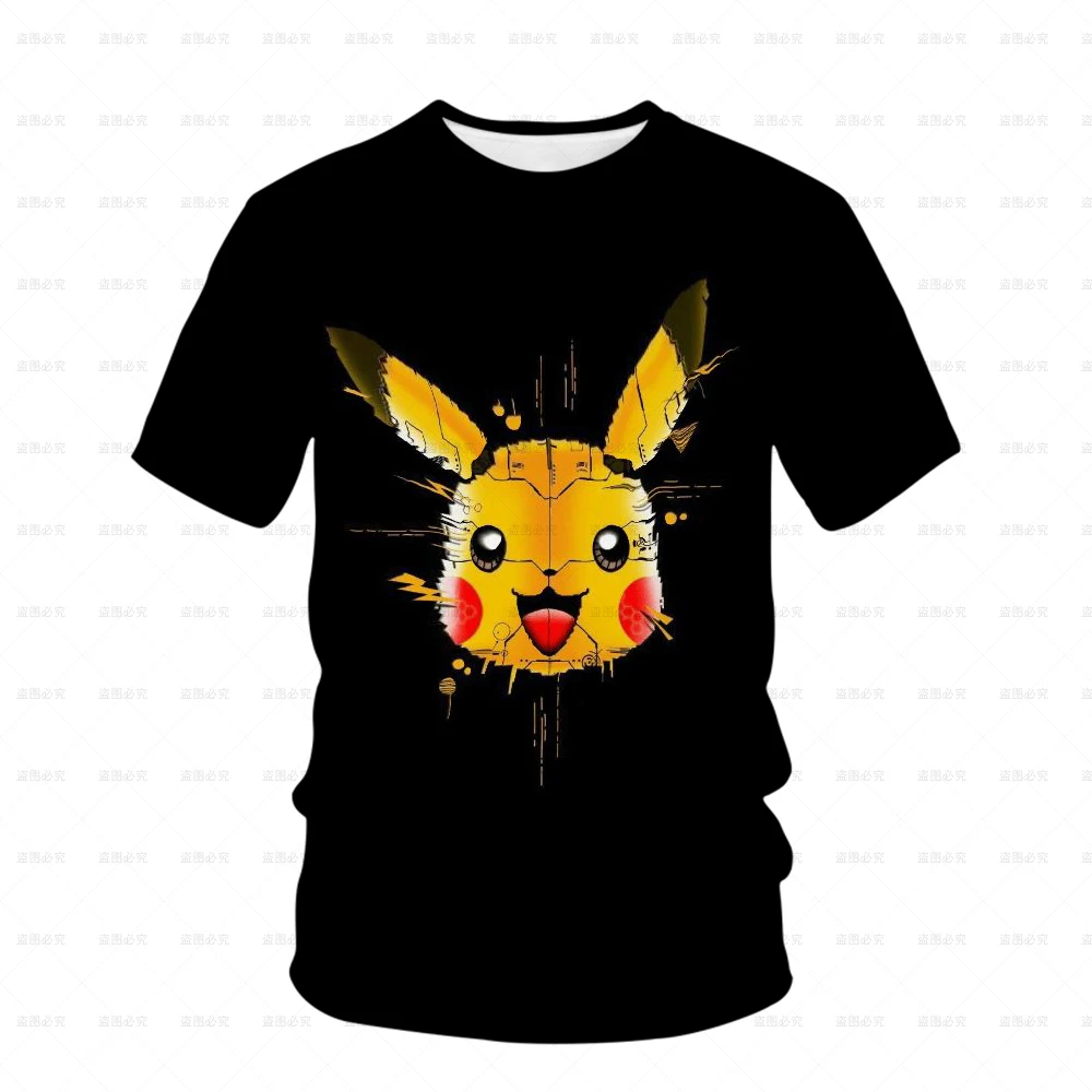 3D t-Shirt s Pokemon, Funky Majica s Likovima iz Crtića, Ulične Casual Majica u stilu hip-hop Kratkih Rukava i 3D Ispis, Dječje t-Shirt, Slatka Zabavna Majica, Majice Slika 2