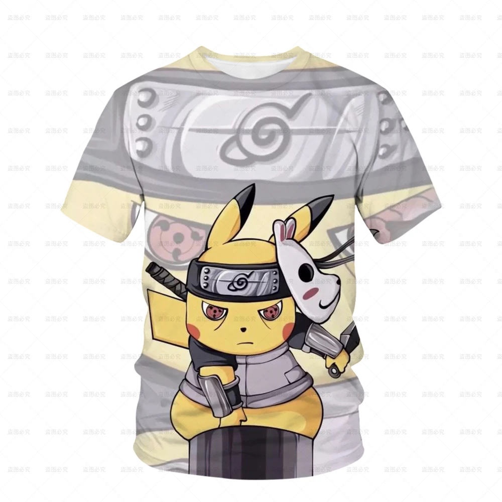 3D t-Shirt s Pokemon, Funky Majica s Likovima iz Crtića, Ulične Casual Majica u stilu hip-hop Kratkih Rukava i 3D Ispis, Dječje t-Shirt, Slatka Zabavna Majica, Majice Slika 3