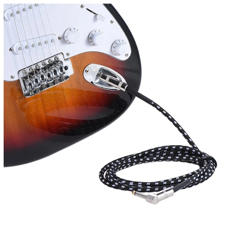 2X10 Metara električna gitara, Bas, Glazbeni Instrument Kabel Kabel 1/4 Inča Izravan Pravokutni Priključak u koju su utkane Jakna Slika 0