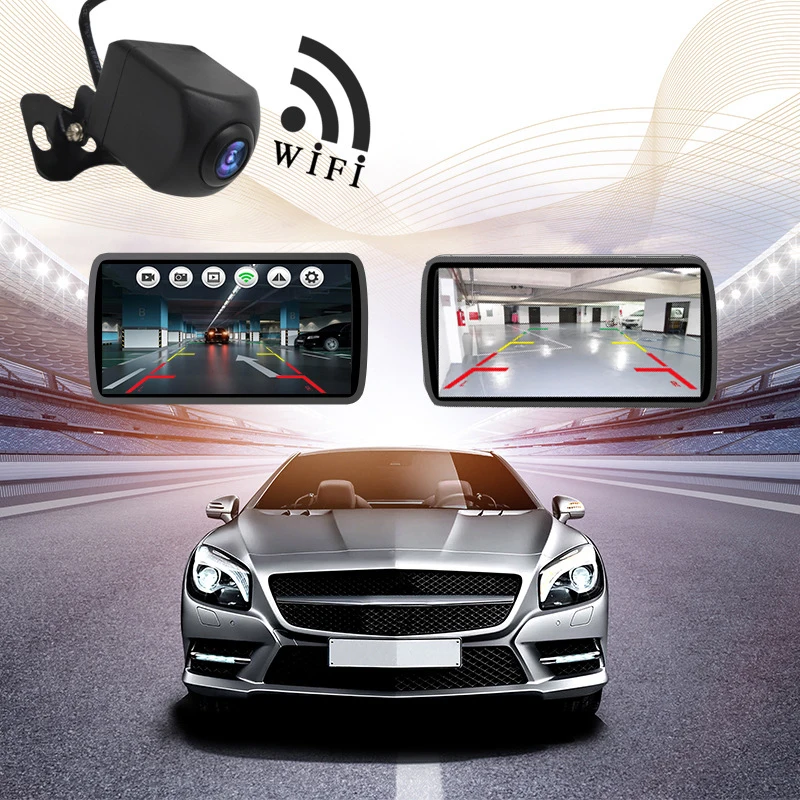 Bežični Auto stražnja Kamera WIFI 170 Stupnjeva WiFi stražnja Kamera HD Night Vision Mini za iPhone i Android 12V Automobila Slika 1