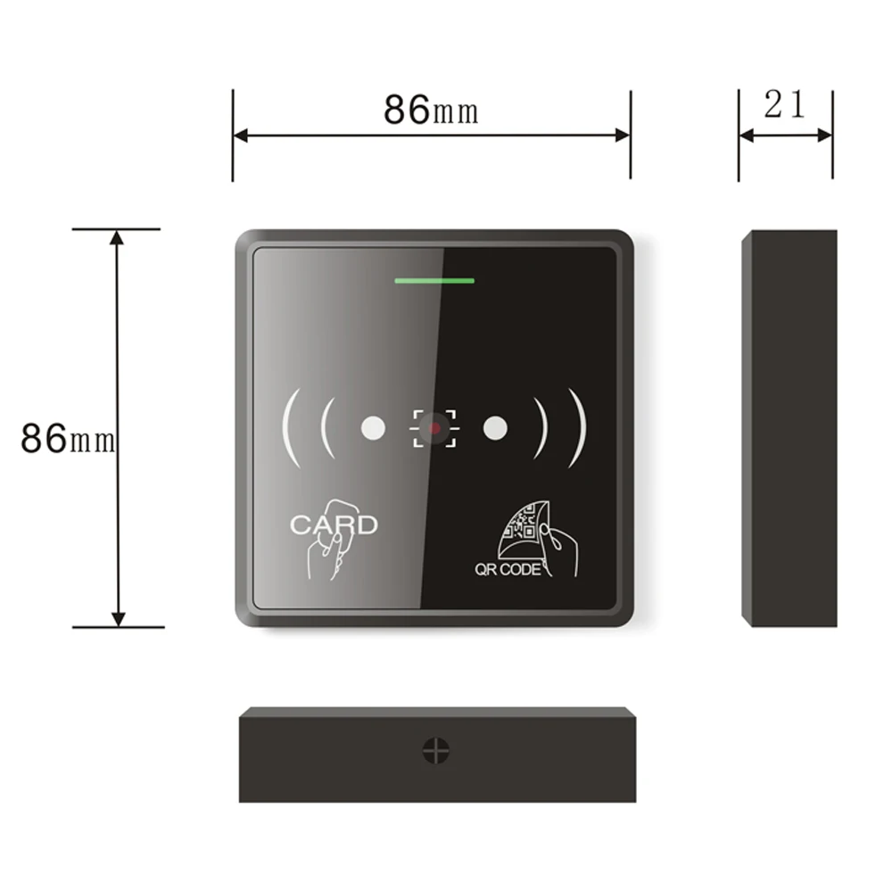NFC 1356 Mhz IC Čitač bar koda Qrкода TTL RS232 RS485 Wiegand 26 34 Izlazni Čitač kontrole pristupa 20000 Korisnik Qopen APP Slika 4