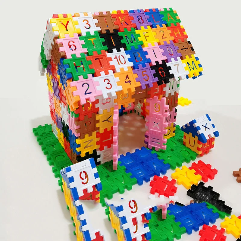 Dječje Plastične Građevinski Blokovi i Cigle Igračka Šarene DIY Broj Zagonetke Model Obrazovanja Blok Slika 0