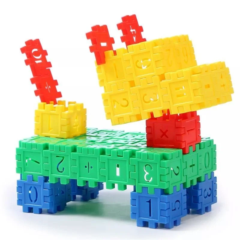 Dječje Plastične Građevinski Blokovi i Cigle Igračka Šarene DIY Broj Zagonetke Model Obrazovanja Blok Slika 4