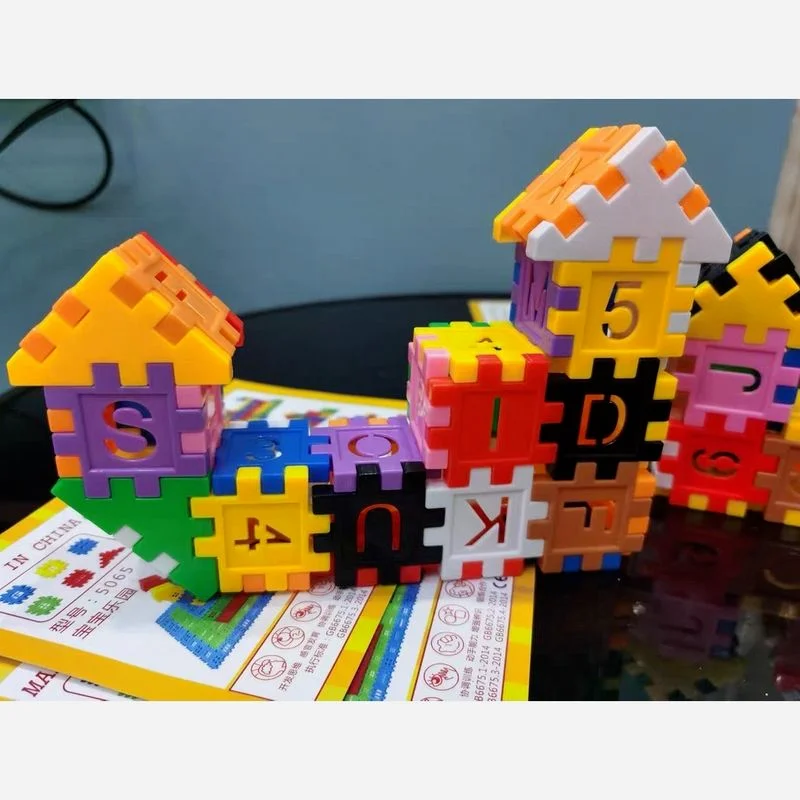 Dječje Plastične Građevinski Blokovi i Cigle Igračka Šarene DIY Broj Zagonetke Model Obrazovanja Blok Slika 5