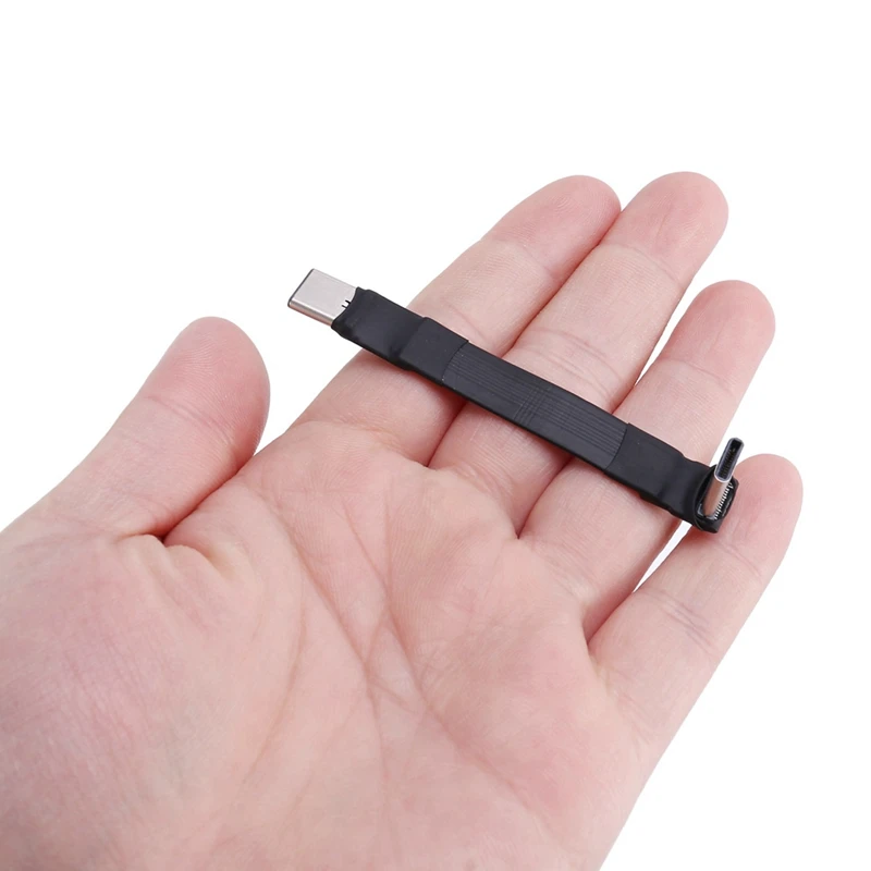 2X USB 3.1 Type C Type C Kabel 90 stupnjeva Adapter Fleksibilne tiskane pločice FPV Traka Stana USB C Kabel 10 Gbit/s Zaštita od elektromagnetskih smetnji, 5 cm Slika 4