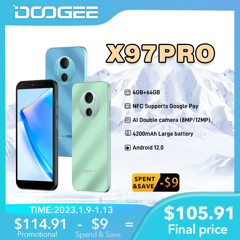 Smartphone DOOGEE X97 serije Global Verison 6,03 