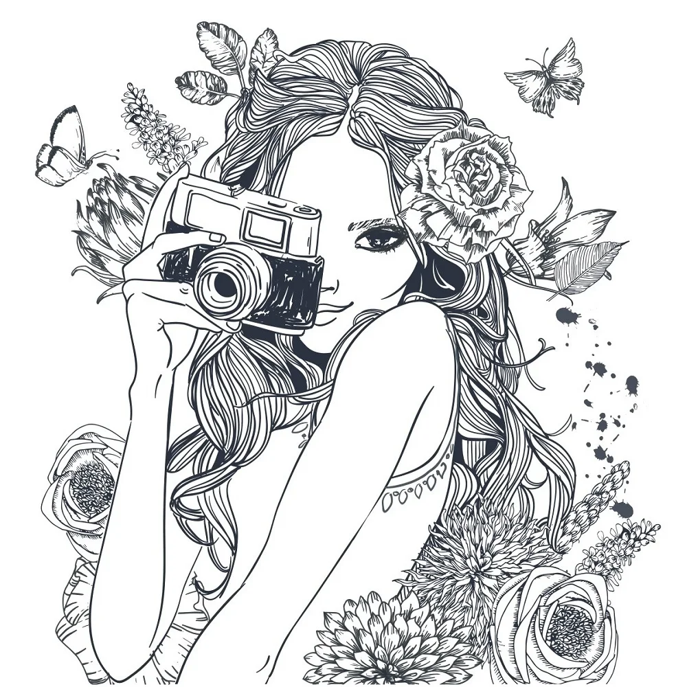 AZSG Sramežljiva djevojka/Cvijet/Leptir Prozirne Marke Za DIY Scrapbooking/Izrada Razglednica/Albuma Dekorativni Silikonski Pečati Slika 0