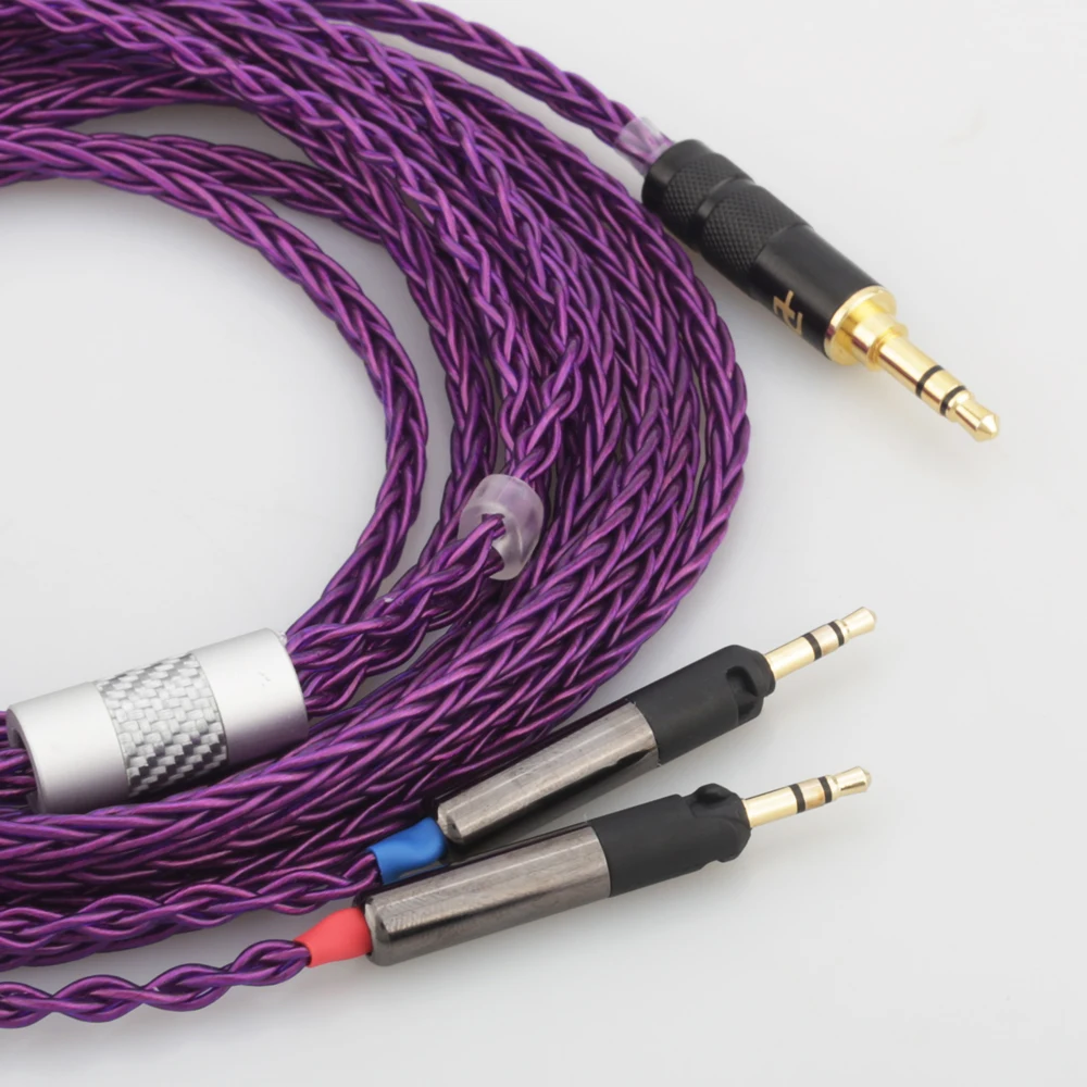 Novi Audiocrasthifi 3,5 mm Stereo 8 Jezgri 7N OCC Посеребренный Kabel za nadogradnju slušalice R70X za slušalice ATH-R70X R70X R70X5 Slika 2