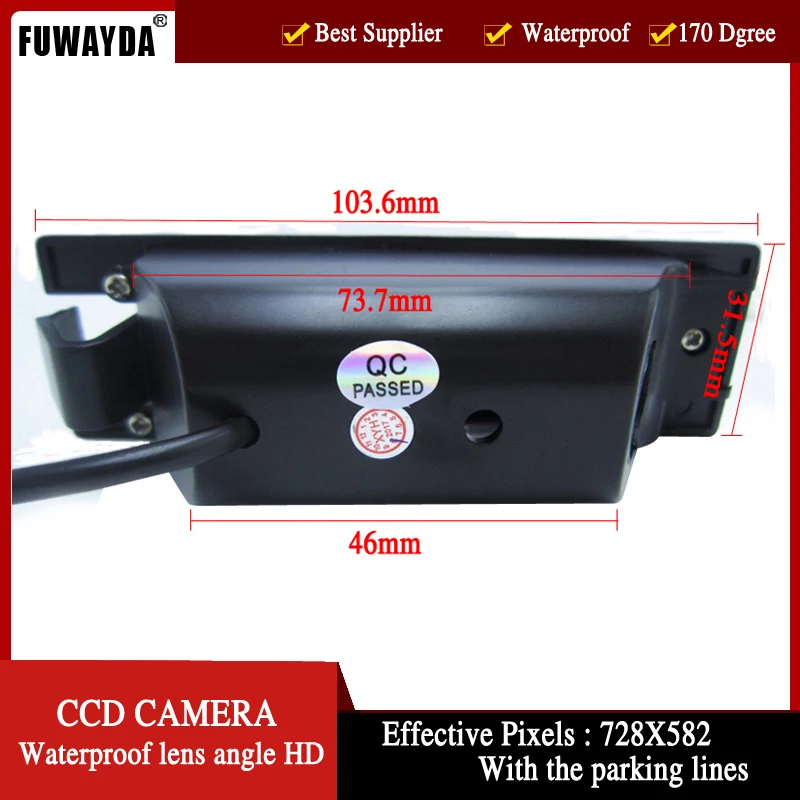 FUWAYDA HD Auto Kamere unazad za OPEL Astra H/Corsa D/Meriva A/Vectra C/Zafira B, FIAT Grande 4,3-Inčni Monitor retrovizor Slika 4