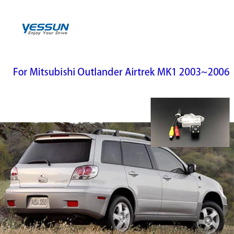 Yessun Registarskih Oznaka stražnja Kamera 4 Led Noćno 170 Stupnjeva HD Za Mitsubishi Outlander Airtrek MK1 2003 ~ 2006 Slika 2