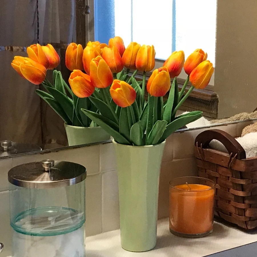 20шт Umjetna pjena Tulipana Lažni Buket Cvijeća za Vjenčanje Ukras DIY Home Umjetna Cvjetnim ukrasima simulacija Tulipan Slika 3