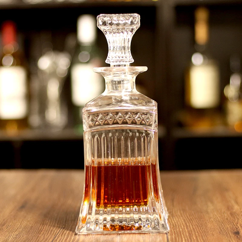 Set od 5 staromodna рифленых staklene графинов za viski i čaša za viski, napravio stroj, set za bar, kućanskih zurke Slika 4
