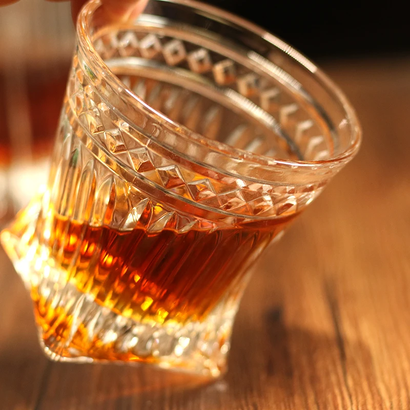 Set od 5 staromodna рифленых staklene графинов za viski i čaša za viski, napravio stroj, set za bar, kućanskih zurke Slika 5