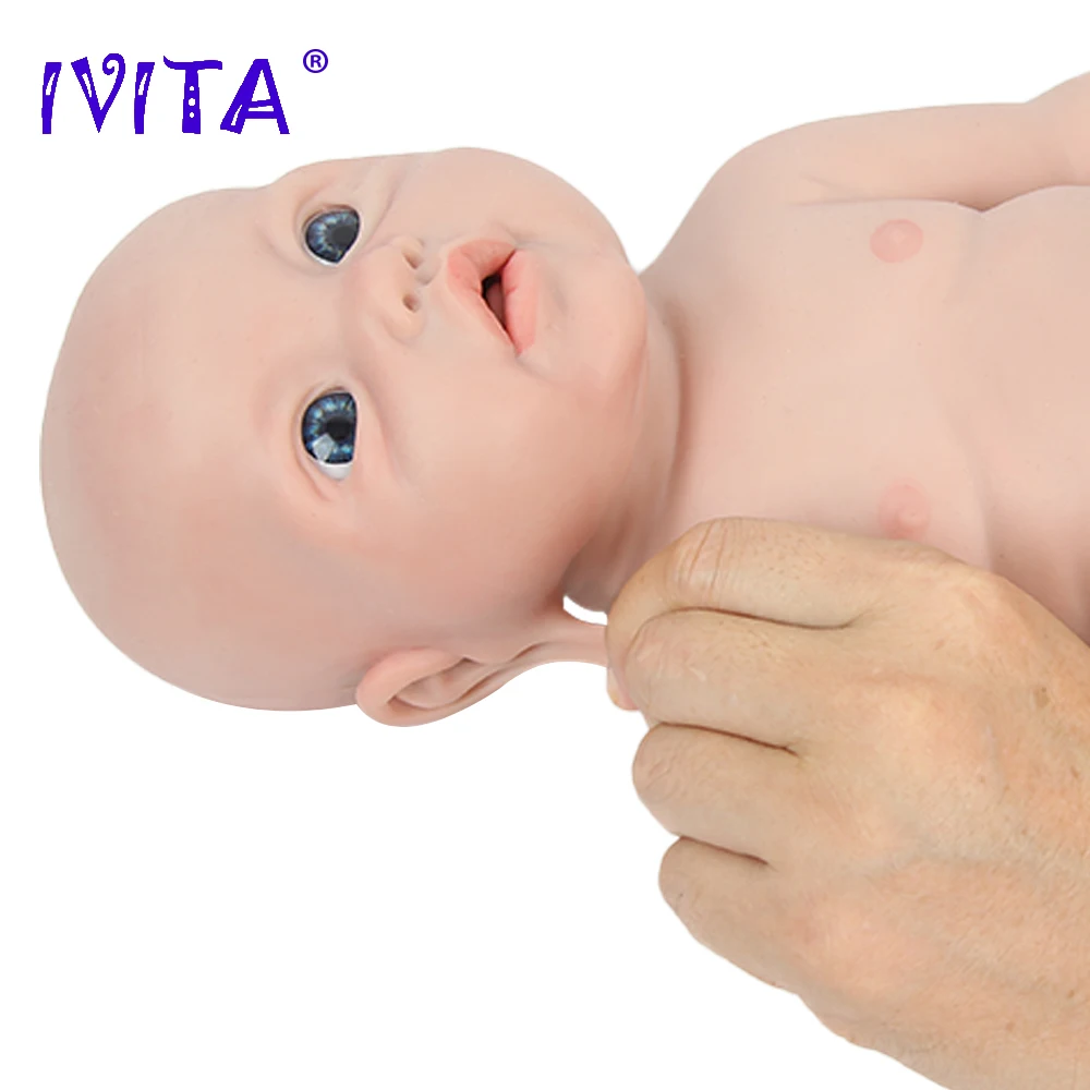 IVITA WG1526 16,92 inča 2,69 kg Silikonska Lutka-Реборн za cijelo Tijelo Realistične Lutke Za Djevojčice Neobojeni DIY Prazne Dječje Igračke Slika 3