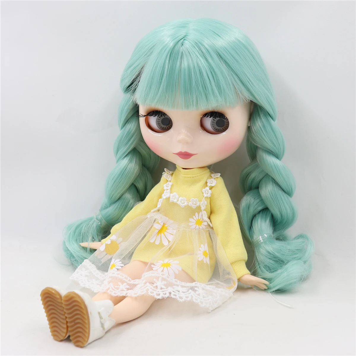 LEDENI lutka DBS Blyth 1/6 bjd bijela koža zajedničko tijelo mints kosa gol lutka 30 cm igračka poklon za djevojke BL4006 anime lutka poklon za djevojčice Slika 2