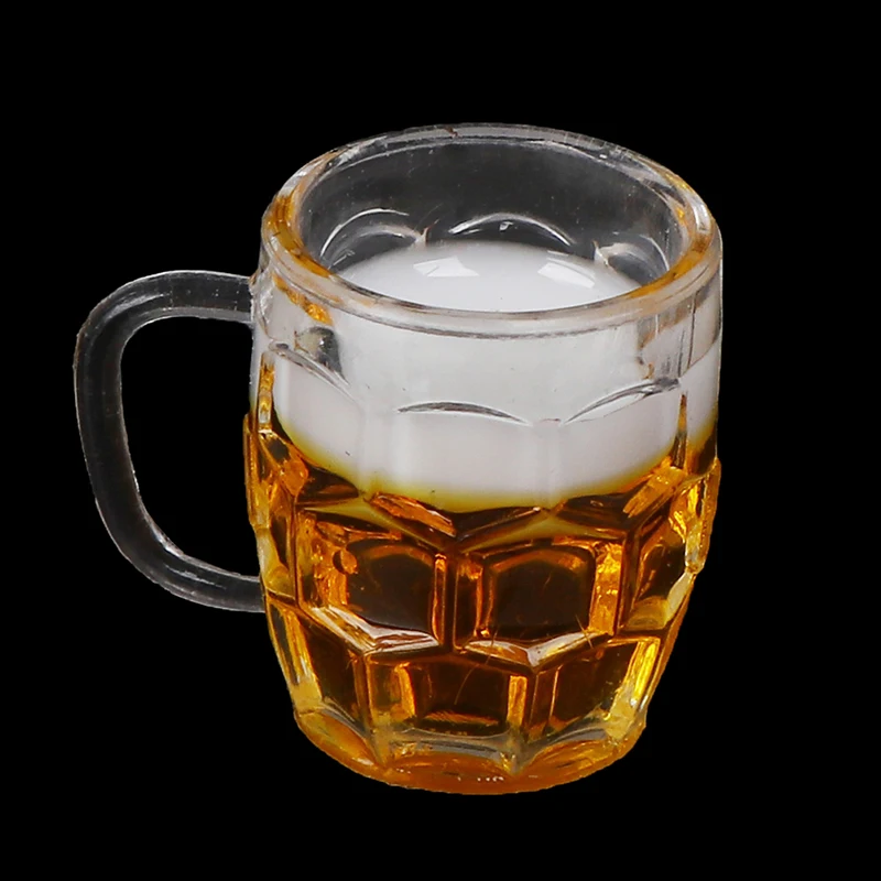 1 Šalica Minijaturne Čaše Piva Mini Namještaj od manekenske Pribor Pivo S Mjehurićima MINI Kuća Lutaka Pribor Slika 0